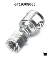 AGCO G710308065 Гидравлический фитинг шланга, C Cutoff 1,3", H1 Stem Hex 15 мм