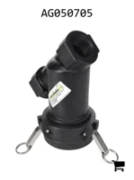 AGCO AG050705 Корпус и крышка Y-образного сетчатого фильтра с быстроразъемным соединением 1-1/2"