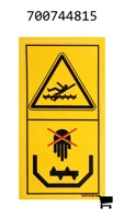AGCO 700744815 Предупреждающая наклейка зернового бункера