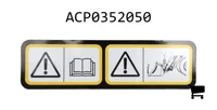 AGCO ACP0352050 Предупреждающая наклейка