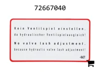 AGCO 72667040 Табличка с обозначениями