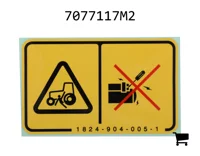 AGCO 7077117M2 Предупреждающая наклейка стартера