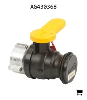 AGCO AG430368 Полипропиленовый клапан 2" с быстроразъемным соединением, крышкой и пломбой с прокладкой FKM - Mauser