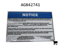 AGCO AG842741 Предупредительная табличка